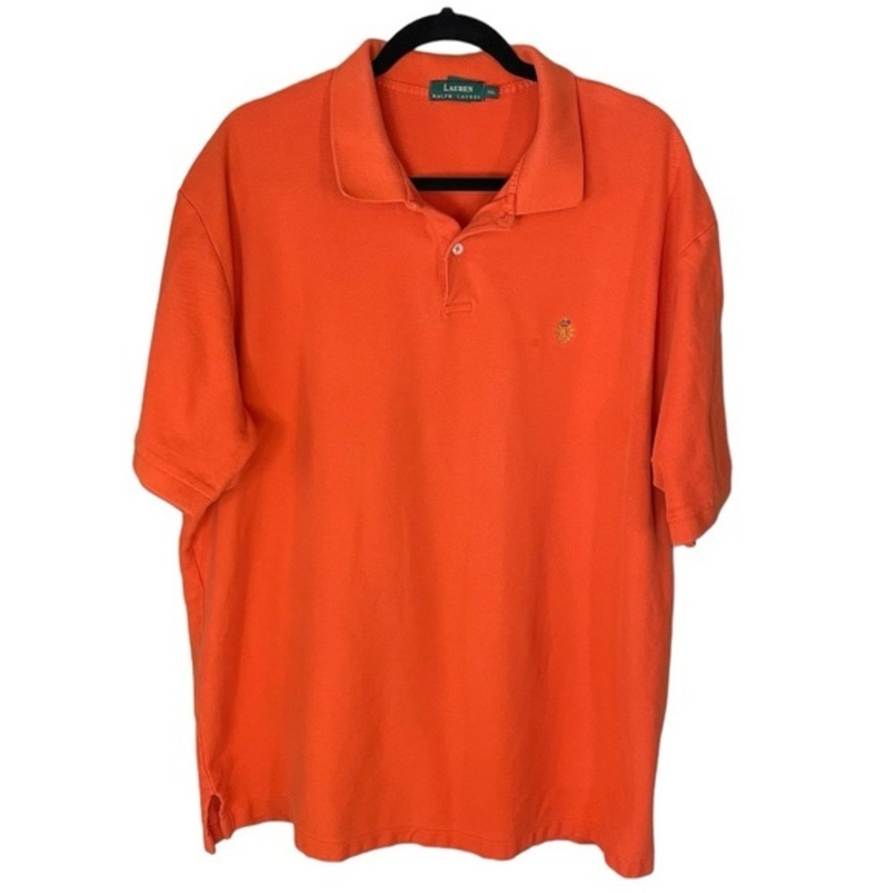 Lauren Ralph‎ Lauren Orange Short Sleeve Polo Vintage Size XXL
